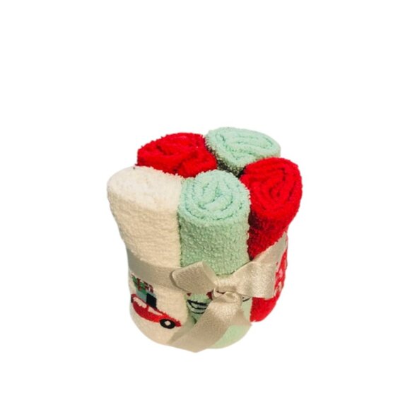 Holiday Embroidered Washcloths Christmas Theme - Picture 2 of 6